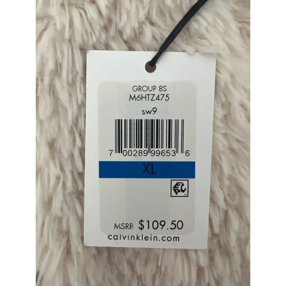 Calvin‎ Klein Faux Fur Vest - Size XL - NWT - Cream White - MSRP $109.50 - Picture 4 of 7